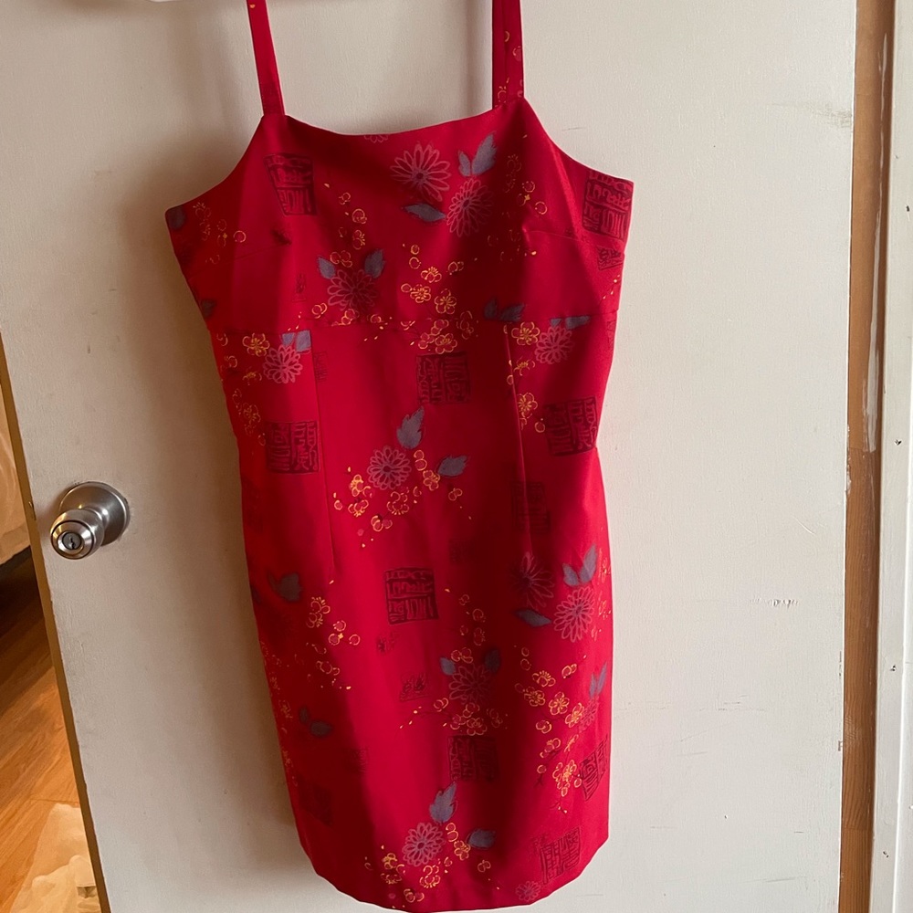 90s red mini dress